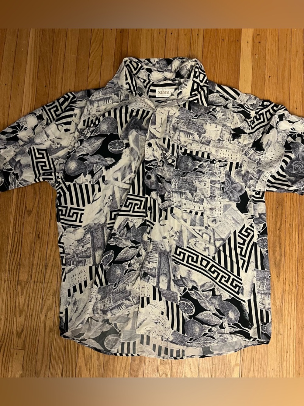 Vintage 90’s Summa Silk Men's Long Sleeve Button Down Shirt